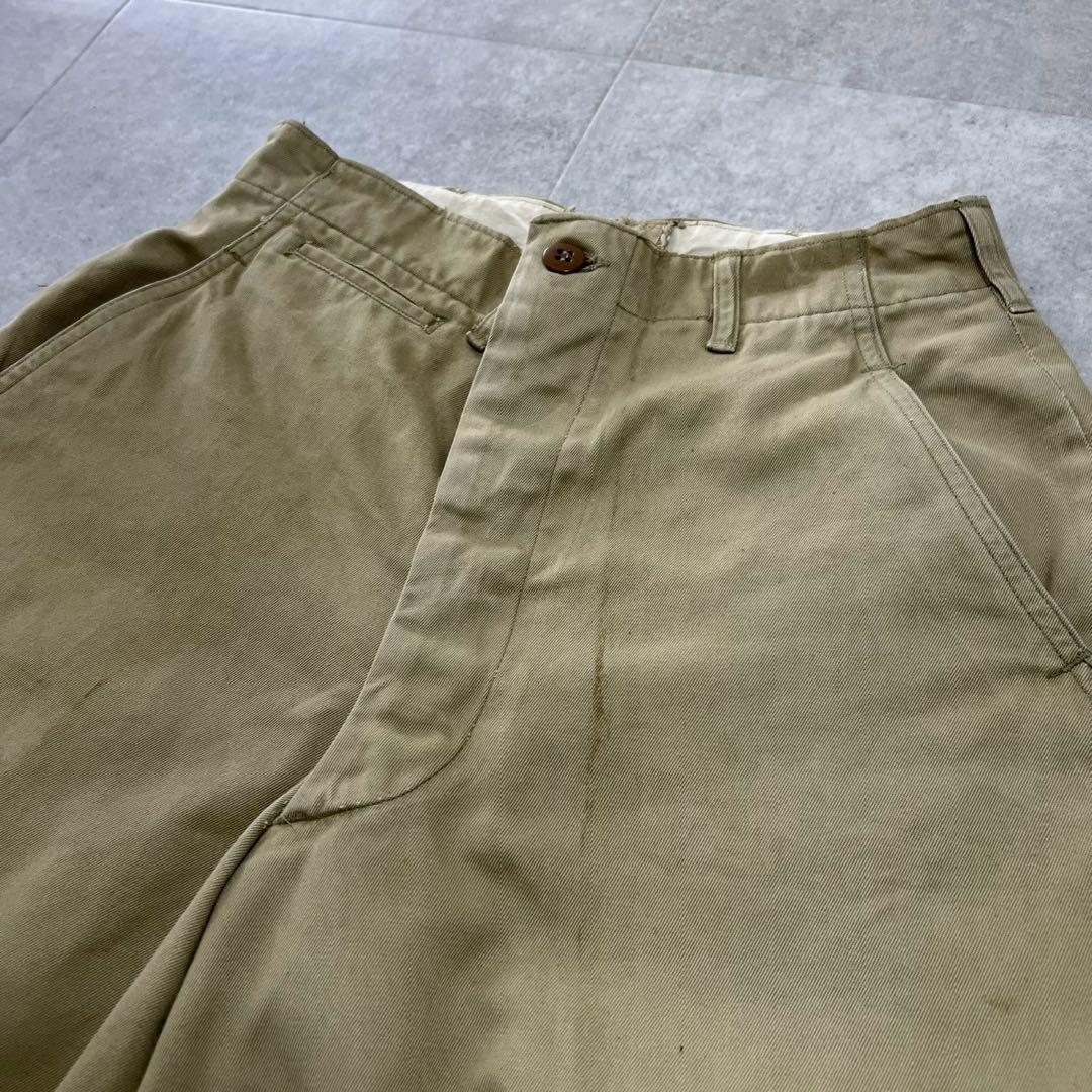 希少　アメリカ軍　チノパン　45カーキ　khaki 実物　ビンテージ　オリジナル