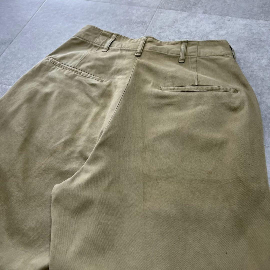 希少　アメリカ軍　チノパン　45カーキ　khaki 実物　ビンテージ　オリジナル