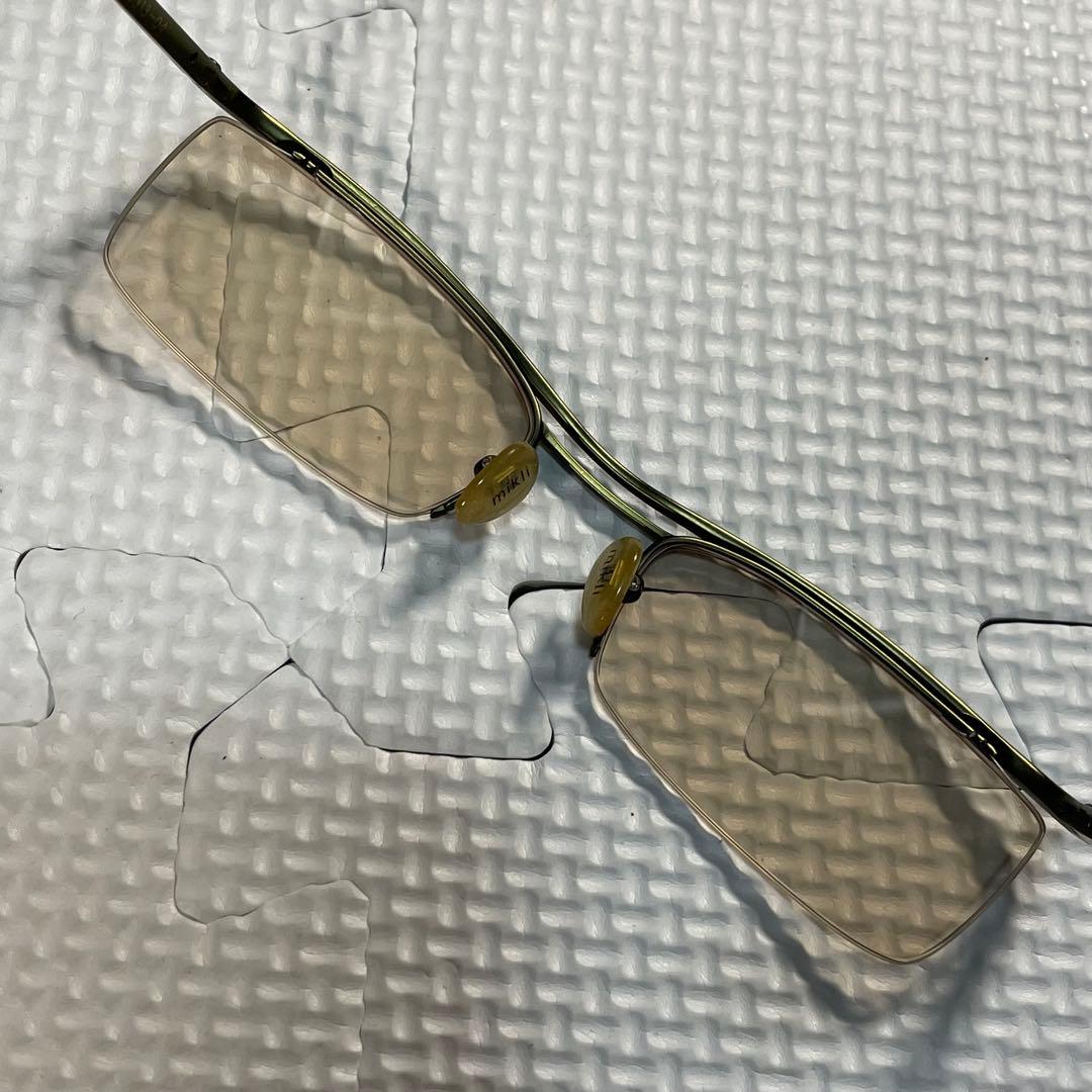 美品 00s archive アランミクリ チタン サングラス バネ蝶番 Y2K