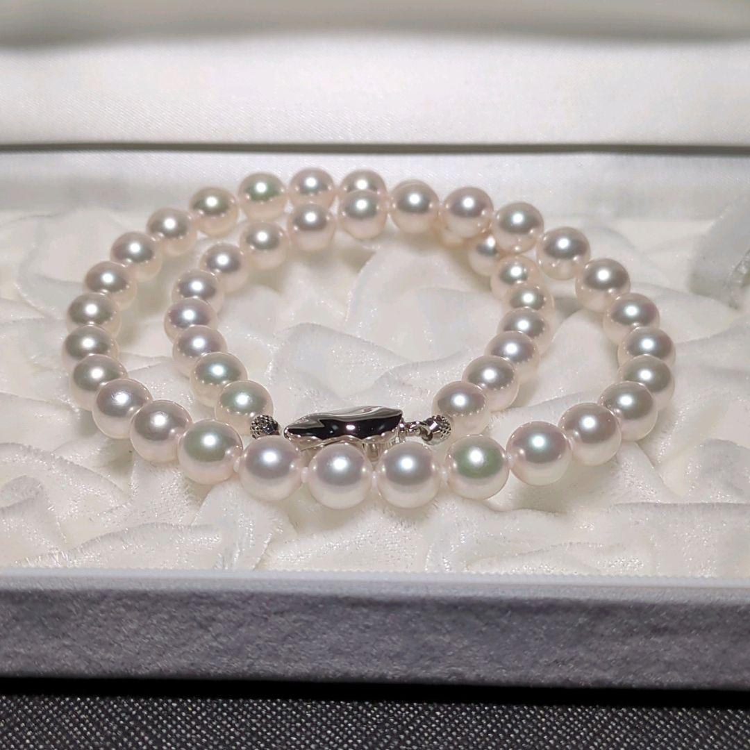 サナ【花珠】あこや真珠 ネックレス 約7.5-8.0mm 453