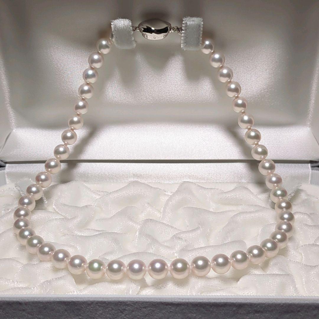 サナ【花珠】あこや真珠 ネックレス 約7.5-8.0mm 453