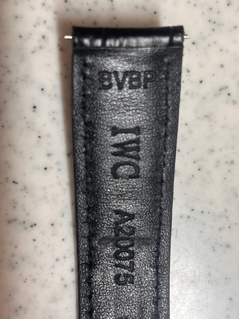 1/31日限定値下げ　IWC 純正ブラックレザーベルト 20mm