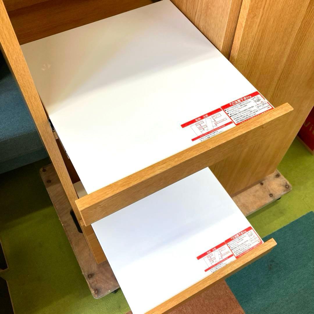 ニトリ エトナ80MRB LBR キッチンカウンター 食器棚 80cm幅