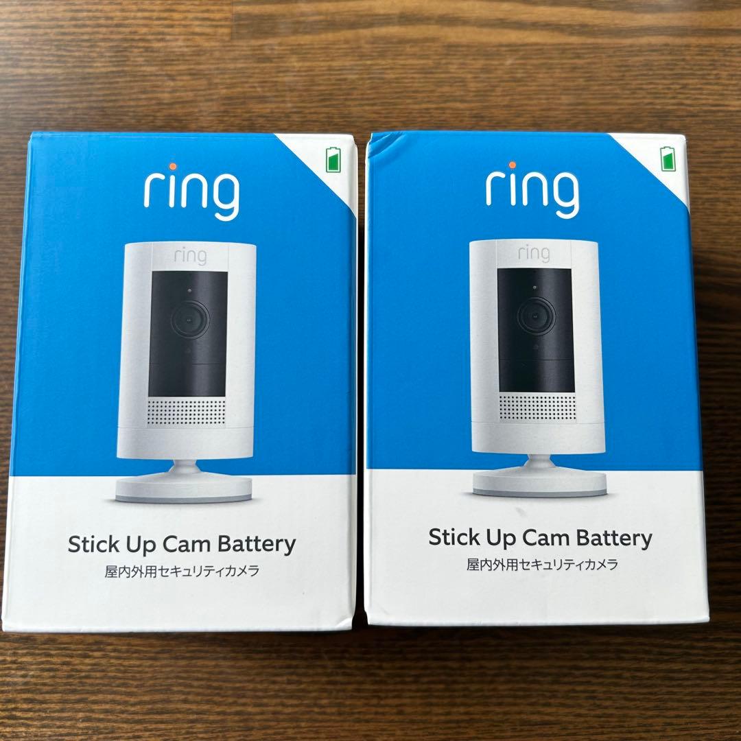 【未使用】リング防犯カメラ/2台セット/予備バッテリー付