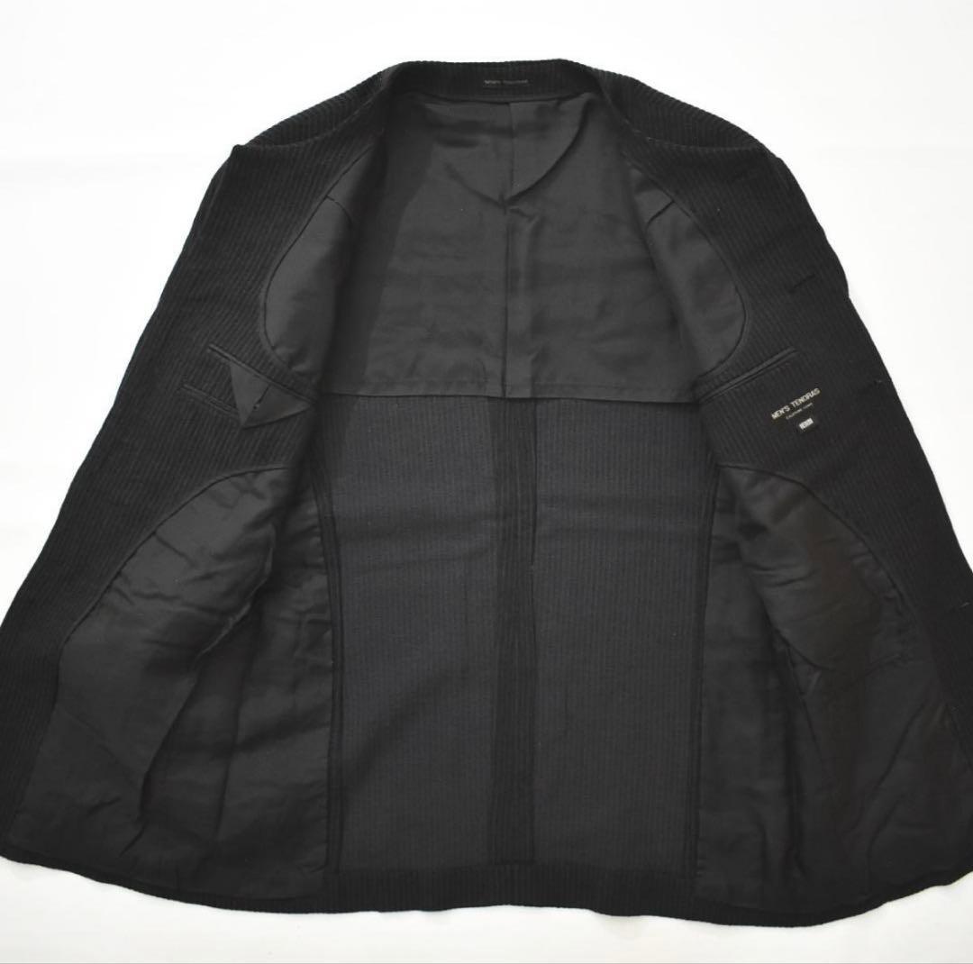 メンズティノラス ストライプ ノーカラー 3ピース スーツ セットアップ M