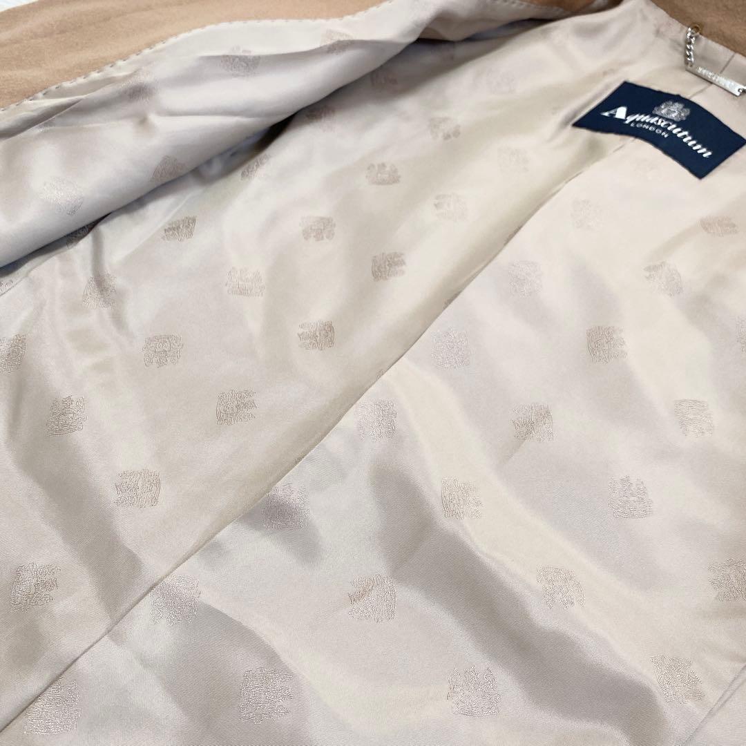 【極美品】アクアスキュータム カシミヤ 100% チェスターコート キャメル