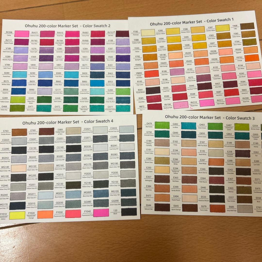 Ohuhu 200色 マーカーケース Y30-80402-07