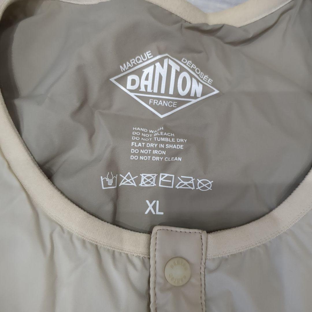 DANTON ノーカラージャケット XL ベージュ