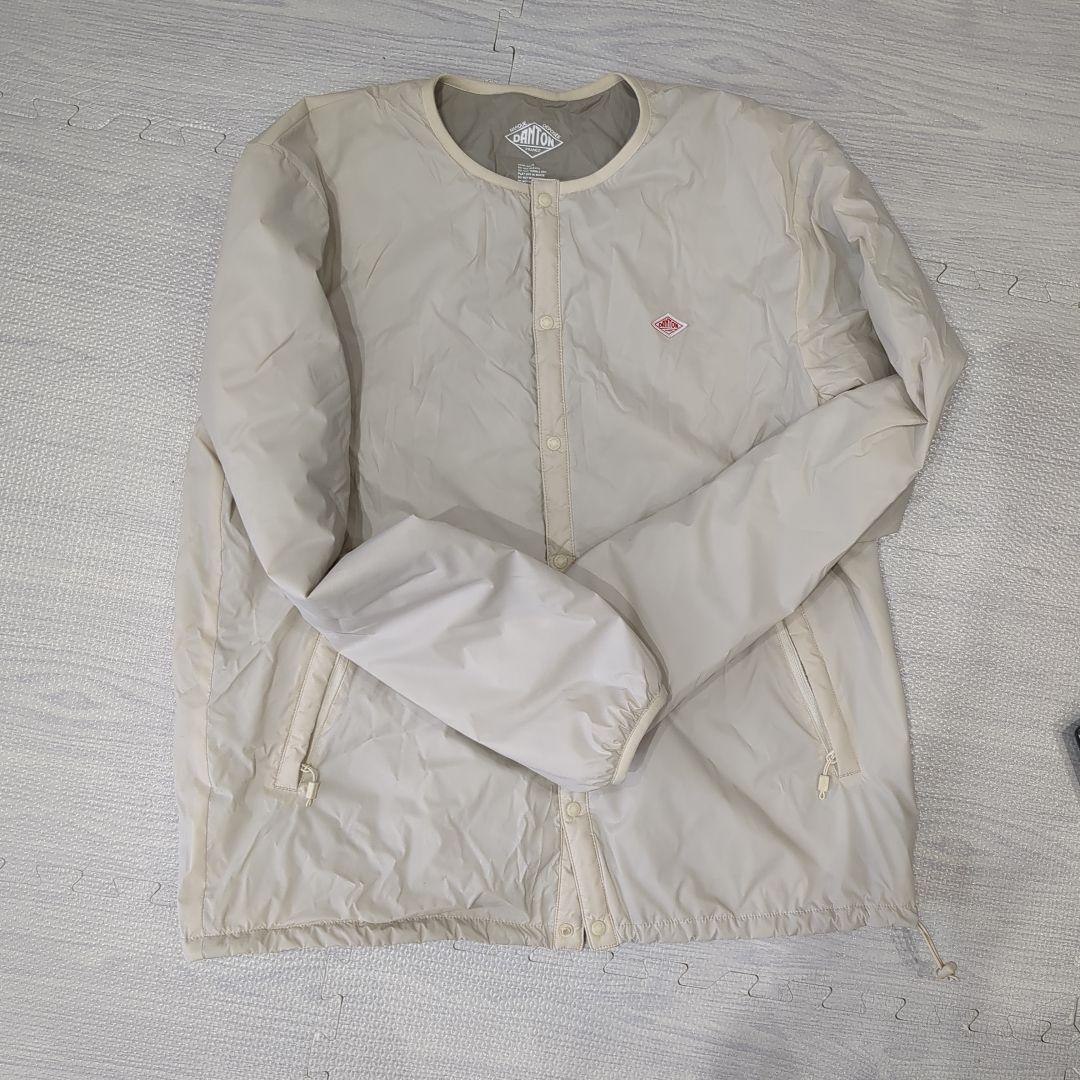 DANTON ノーカラージャケット XL ベージュ