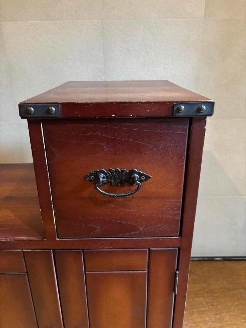 【引越しの為最終値下げ】アジアン 家具 木製収納キャビネット 和モダン