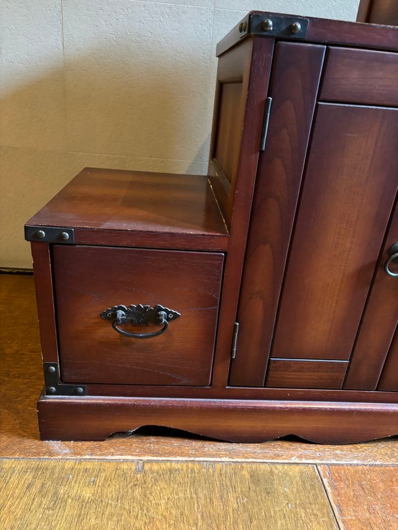 【引越しの為最終値下げ】アジアン 家具 木製収納キャビネット 和モダン