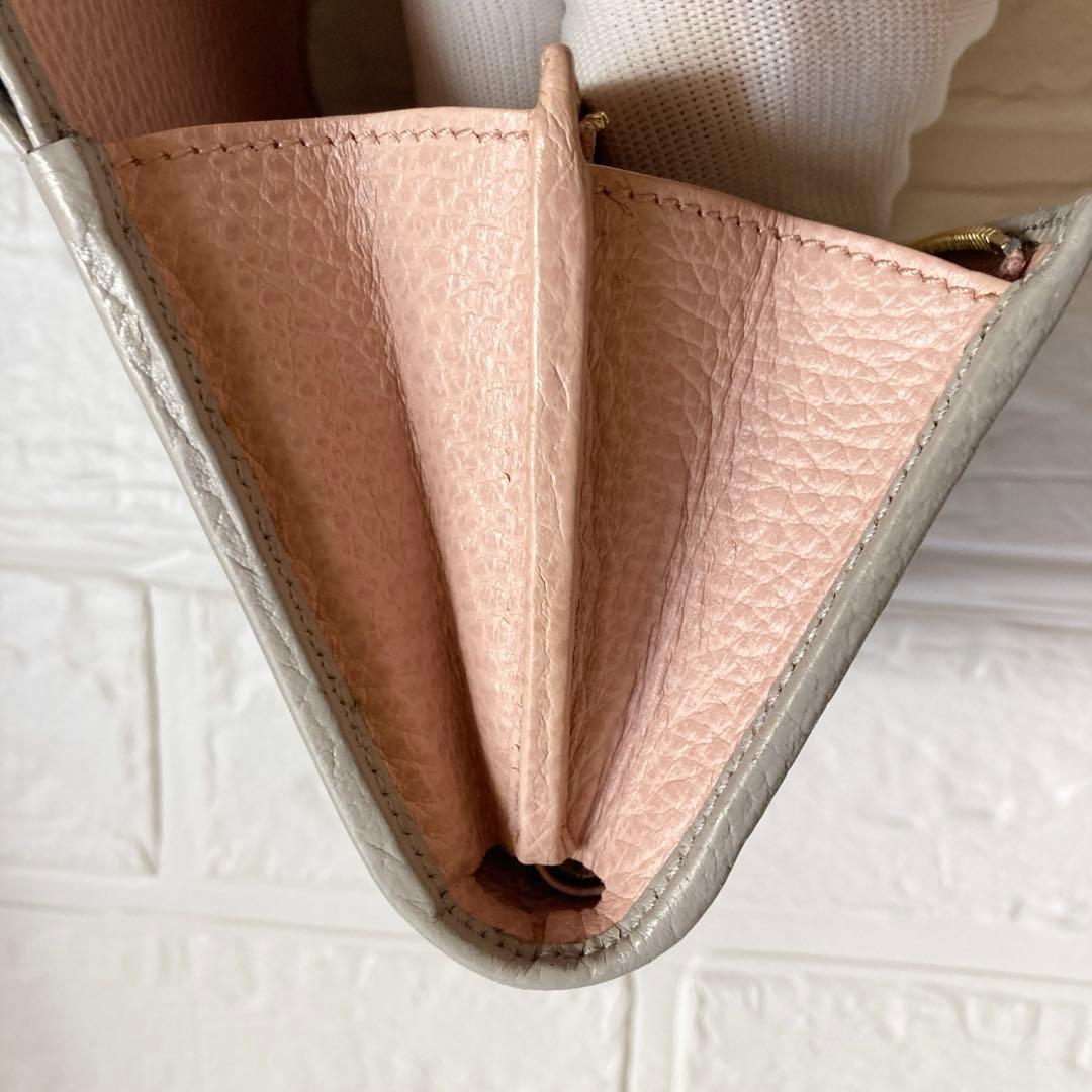 GUCCI　グッチ　GGマーモント　レザー　二つ折り財布　d100160