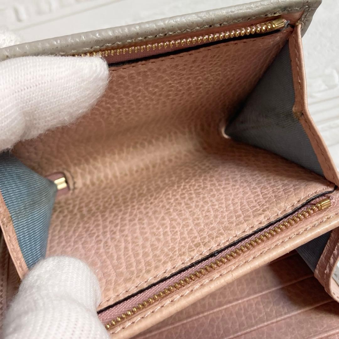 GUCCI　グッチ　GGマーモント　レザー　二つ折り財布　d100160