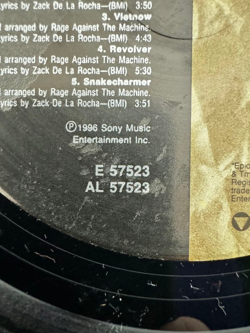 RAGE AGAINST THE MACHINE レコード　USoriginal