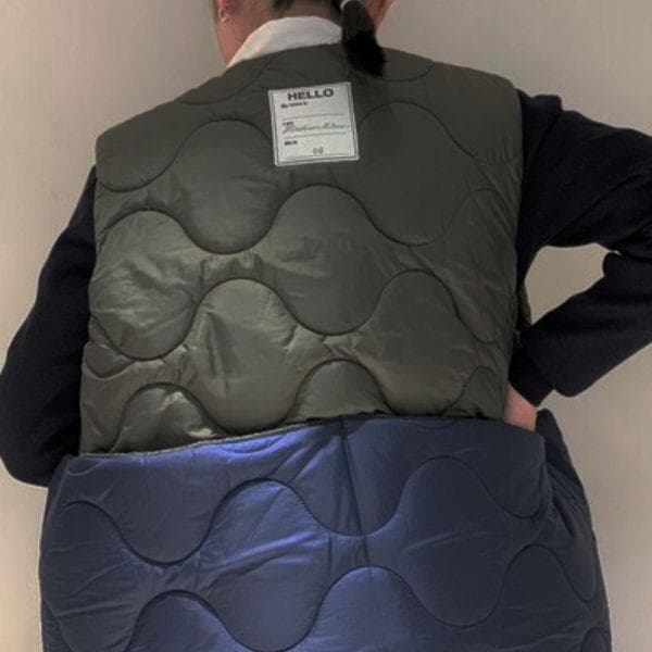 マディソン ブルー MADISON BLUE ダウンベスト ネイビー×オリーブ