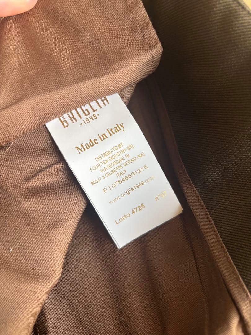 未使用 BRIGLIA1969 ブリリア ワークチノパンツ46 カーキ