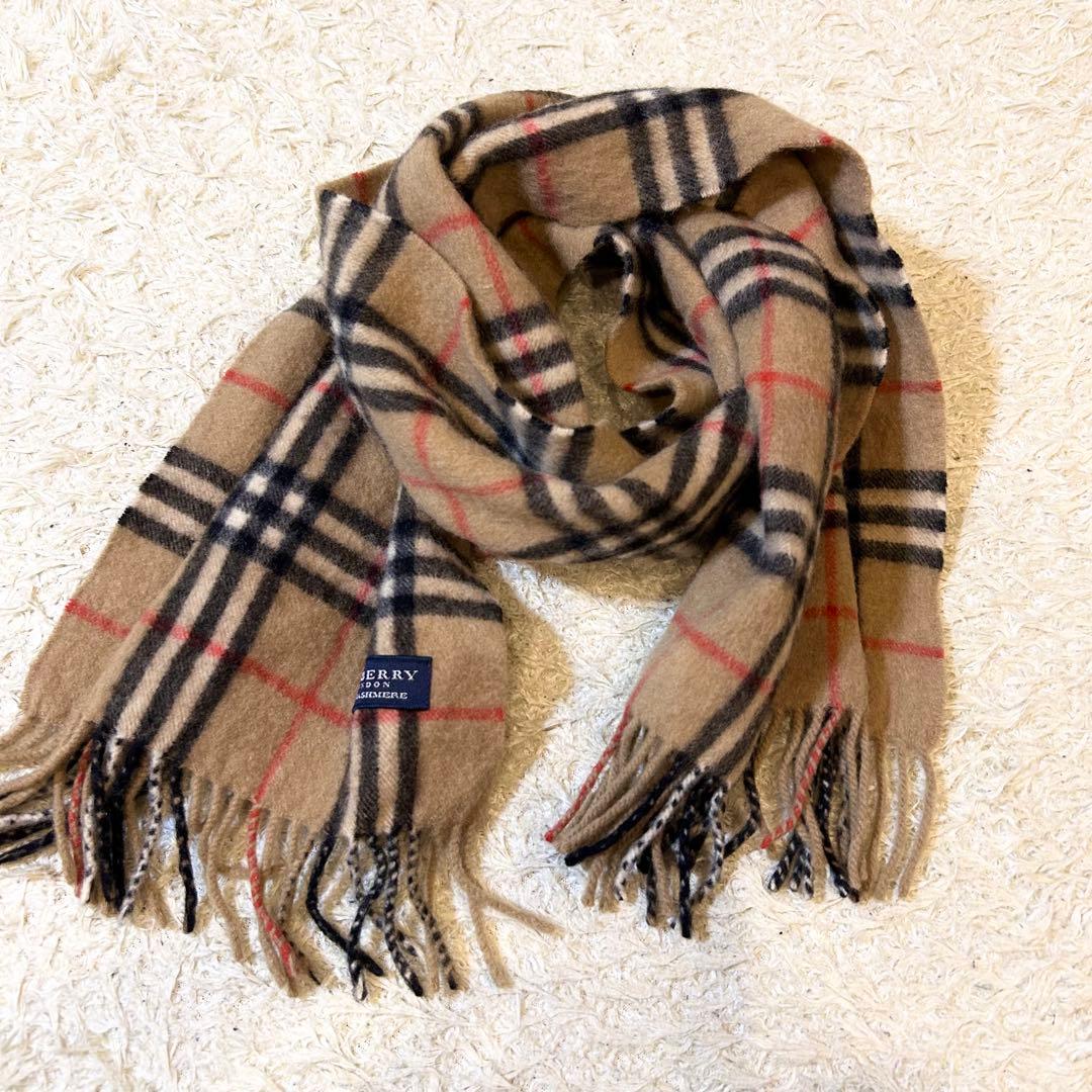 極美品✨️カシミヤ 100% BURBERRY ノバチェック マフラー ストール
