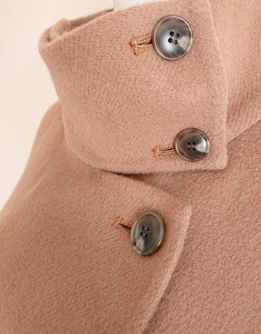 スタンドカラーダブルフェイスポンチョ スローブイエナ