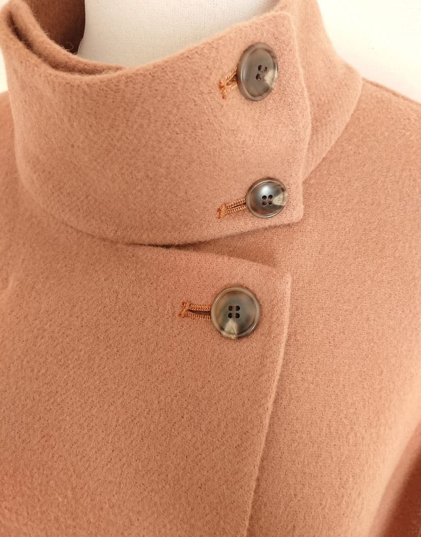 スタンドカラーダブルフェイスポンチョ スローブイエナ