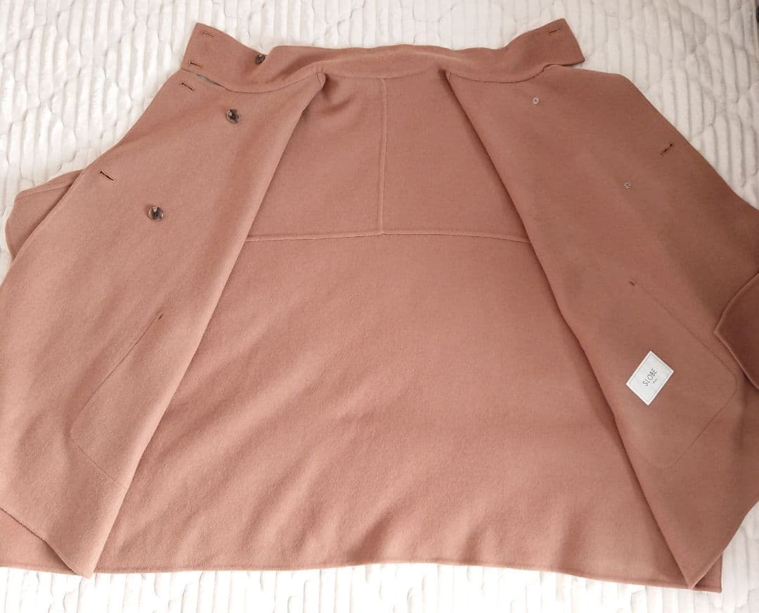 スタンドカラーダブルフェイスポンチョ スローブイエナ