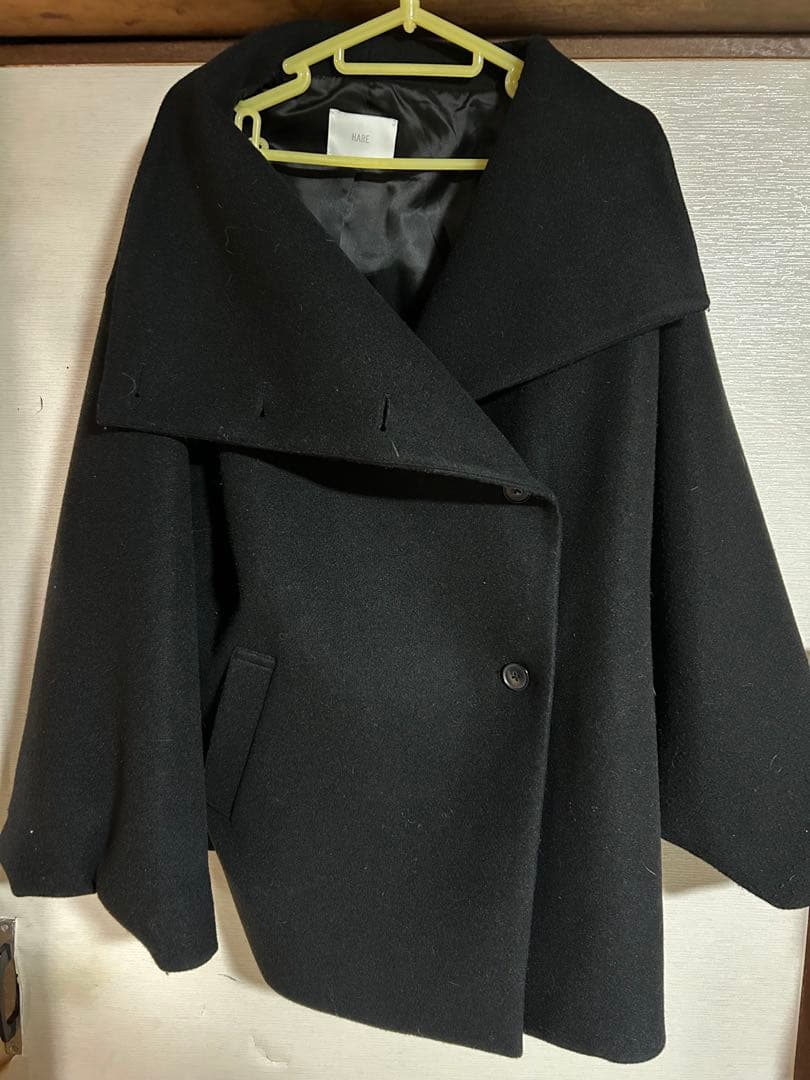 HARE ハレ　ウーリーテックビッグカラーミドルコート　24aw