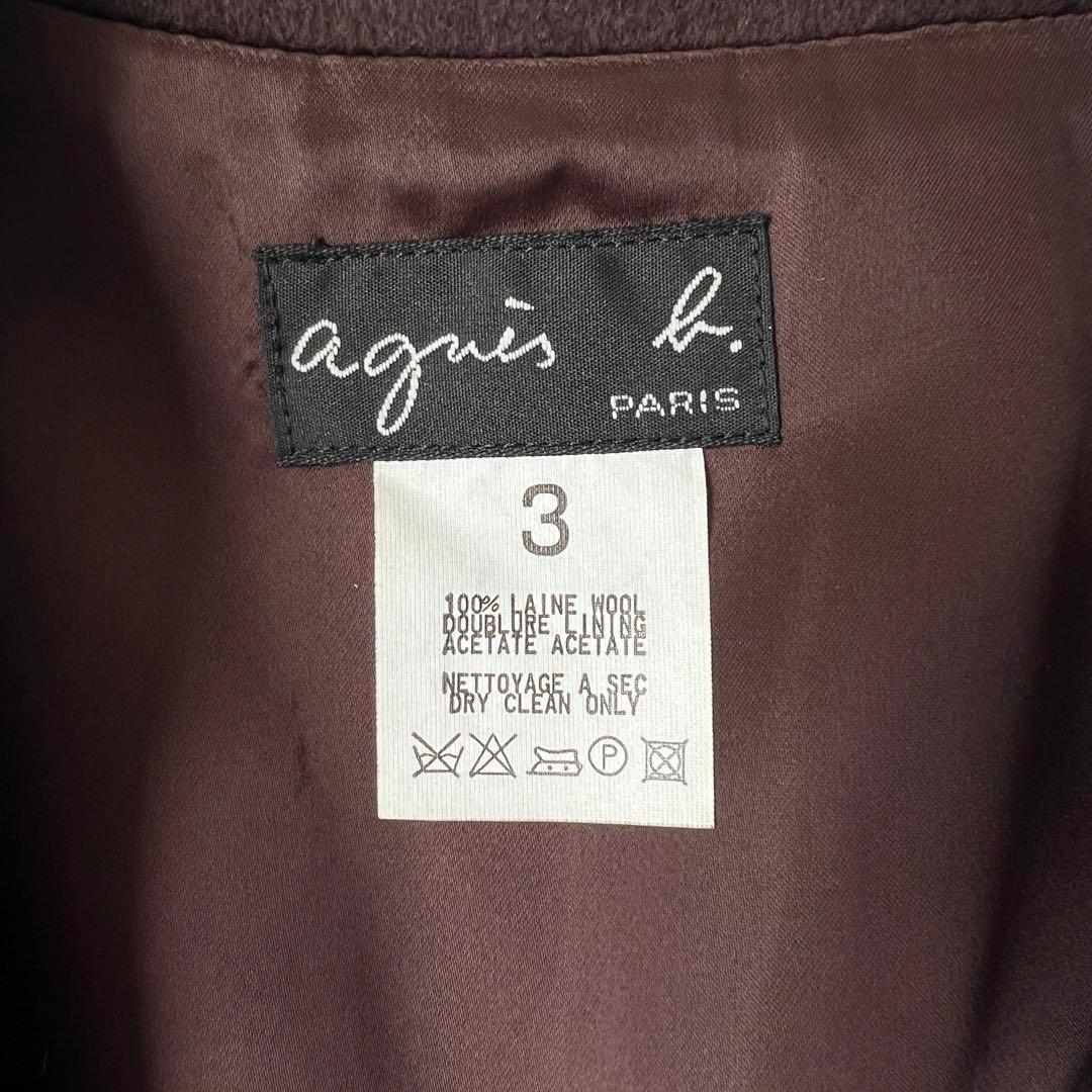 美品　agnes b. アニエスベー　ロングコート　チェスターコート　ウール