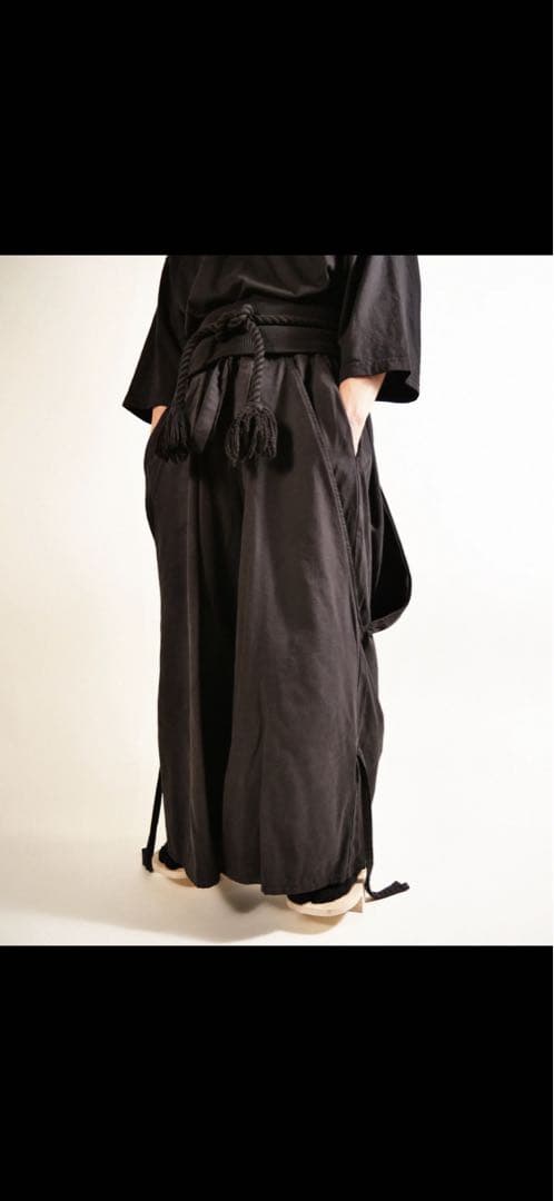 Prospectiveflow TATSUMA BLACK袴 ジョガーパンツ