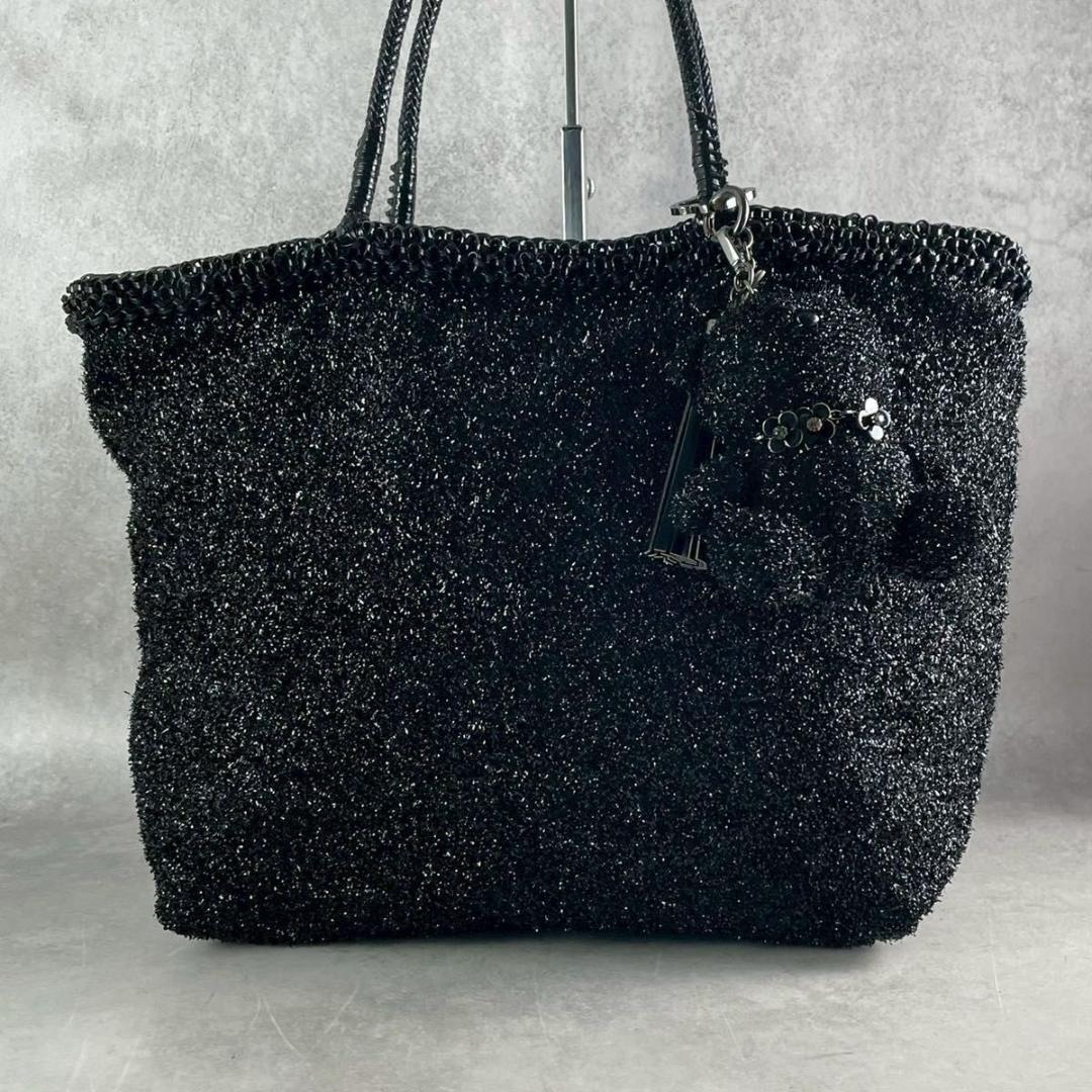 極美品　アンテプリマ　ミスト クマ　ベアーチャーム付　ワイヤー　トートバッグ