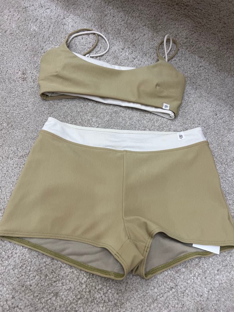 ETRE 水着　スイムウェア　トリコットバイカラースイムウェア　ベージュ