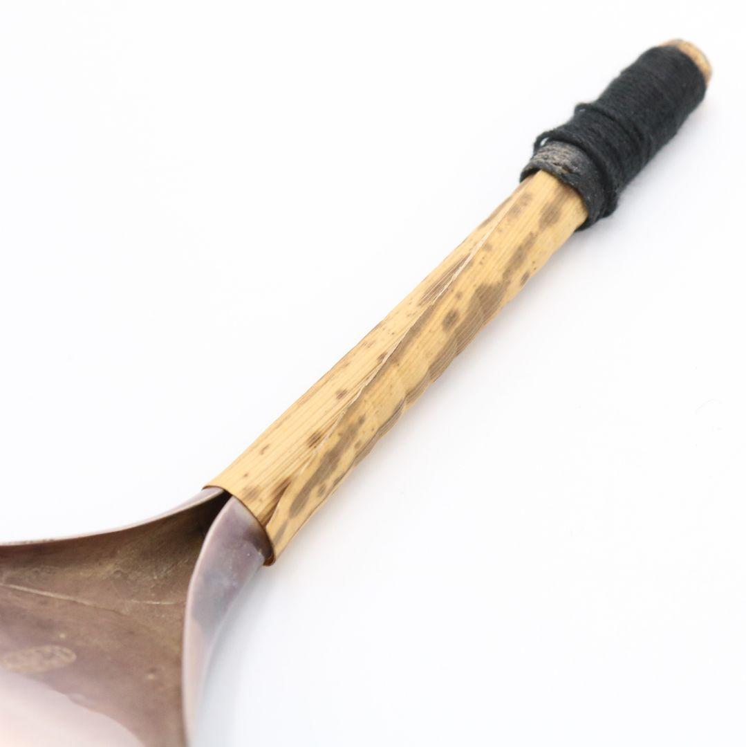 木村清雲造 鵬雲斎好写 南鐐瑞雲象嵌入炉用灰匙 純銀製約65g 茶道具　V303