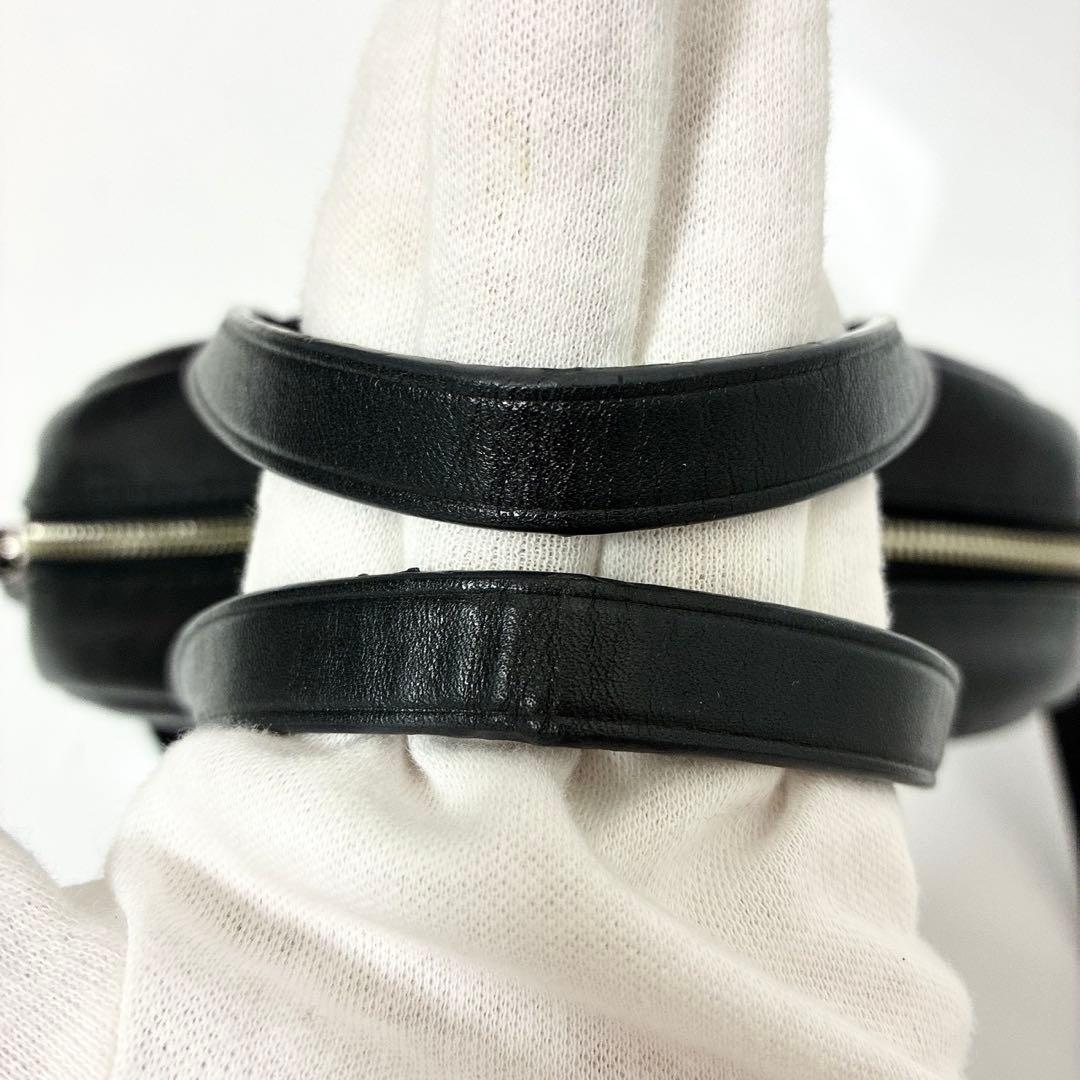 美品　アニエスベー　マリオン 2way サークルバッグ ハンド　黒