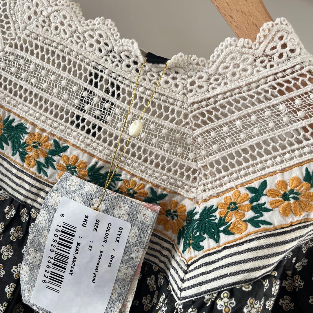 Bonjour diary プロヴァンスプリントワンピース　8y 新品　25aw