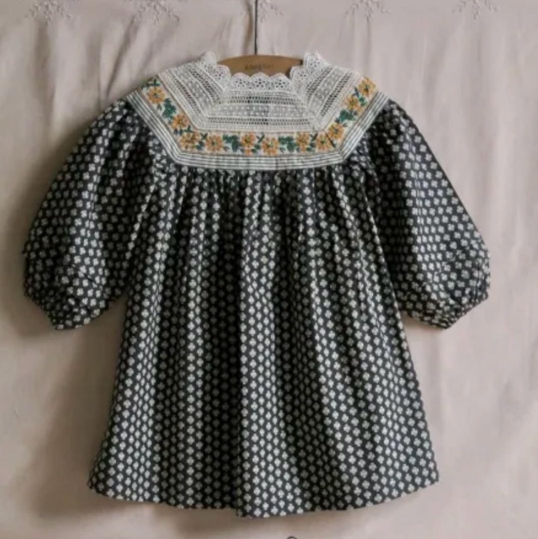 Bonjour diary プロヴァンスプリントワンピース　8y 新品　25aw