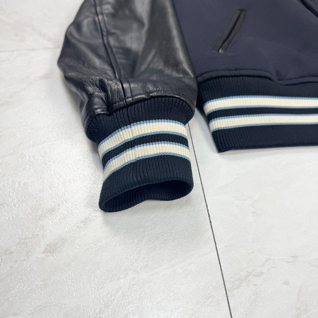 美品 COACH コーチ C刺繍 ヴァーシティジャケット 羊革 スタジャン S