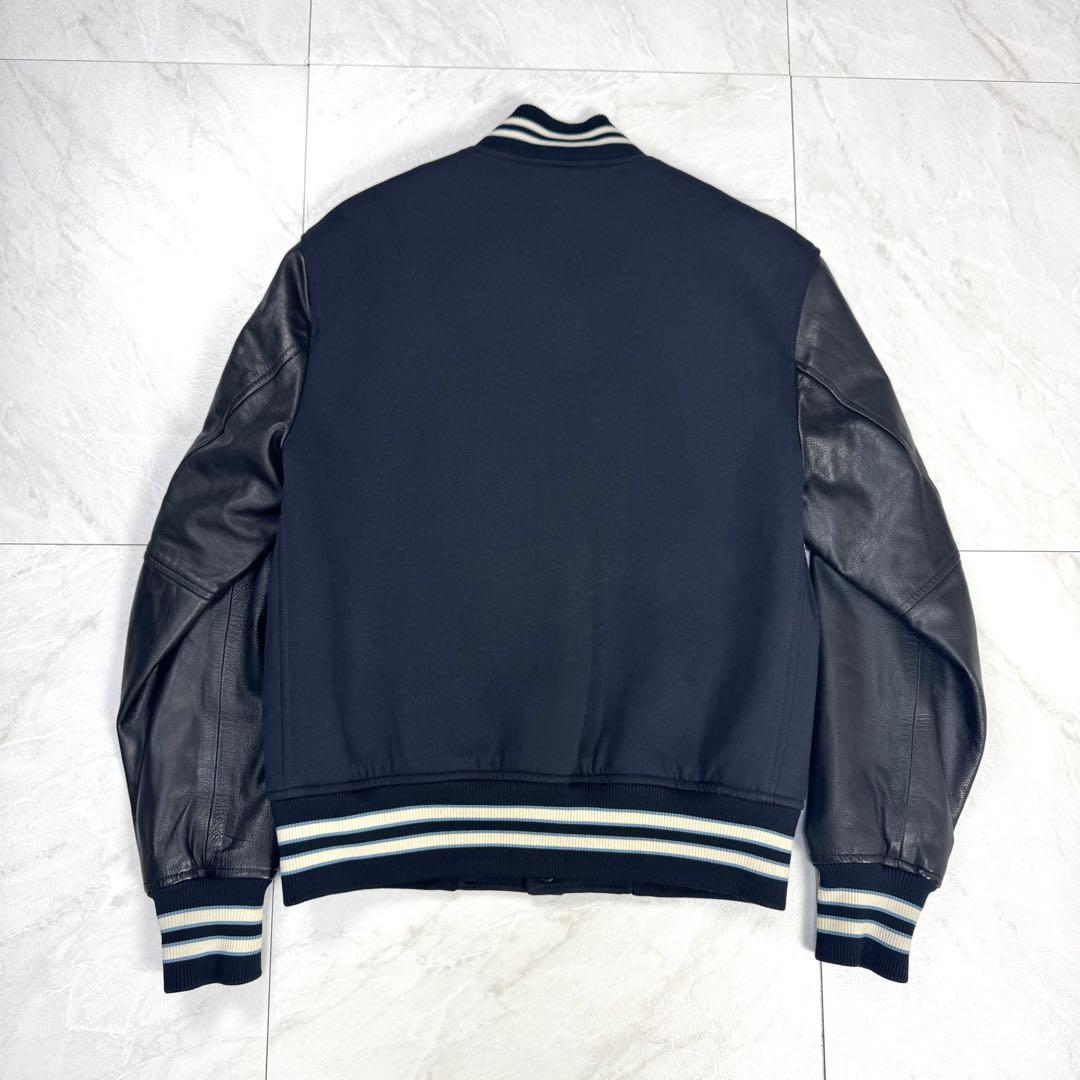 美品 COACH コーチ C刺繍 ヴァーシティジャケット 羊革 スタジャン S