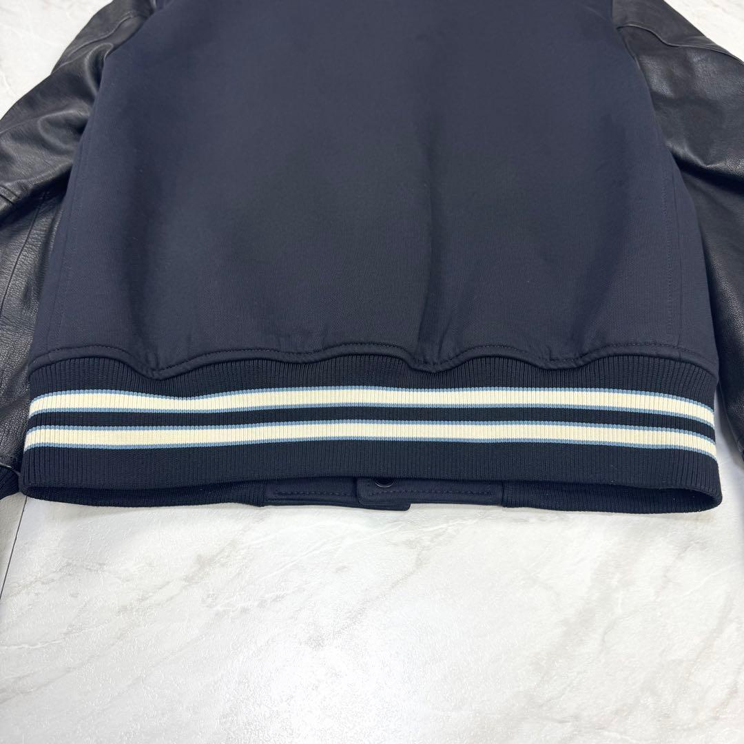 美品 COACH コーチ C刺繍 ヴァーシティジャケット 羊革 スタジャン S