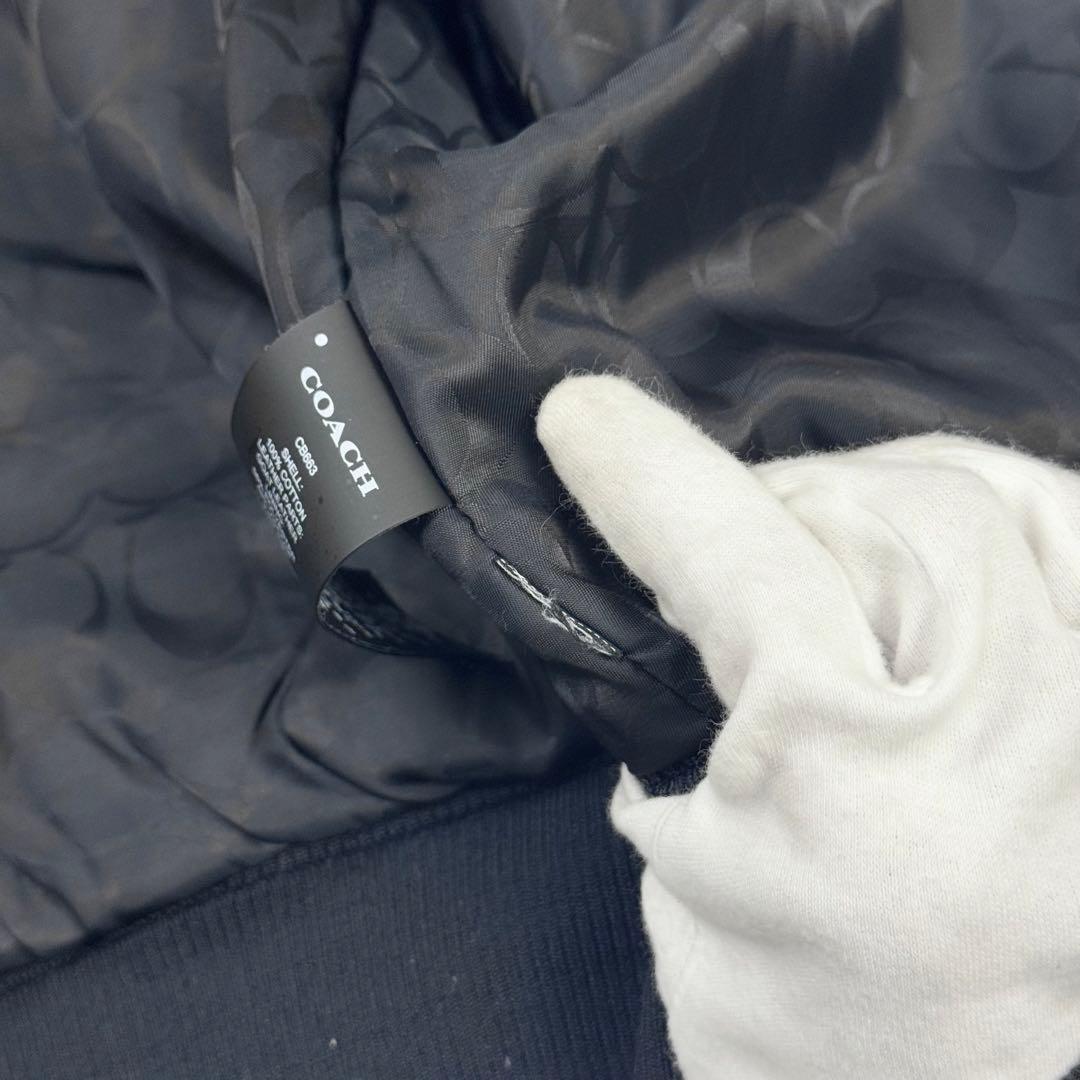 美品 COACH コーチ C刺繍 ヴァーシティジャケット 羊革 スタジャン S