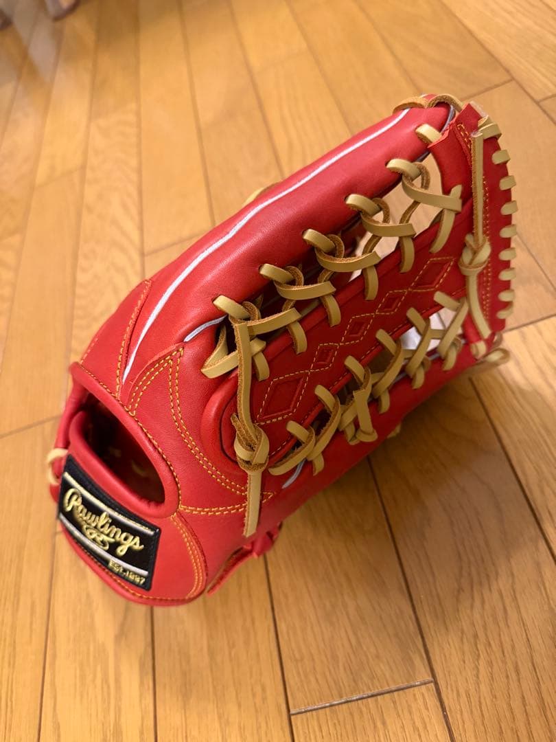 【新品未使用】Rawlings 軟式グローブ レッド