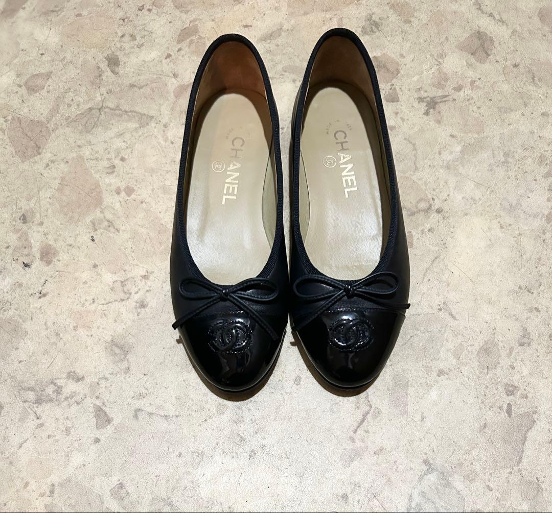 CHANEL バレリーナ　バレエシューズ ブラック