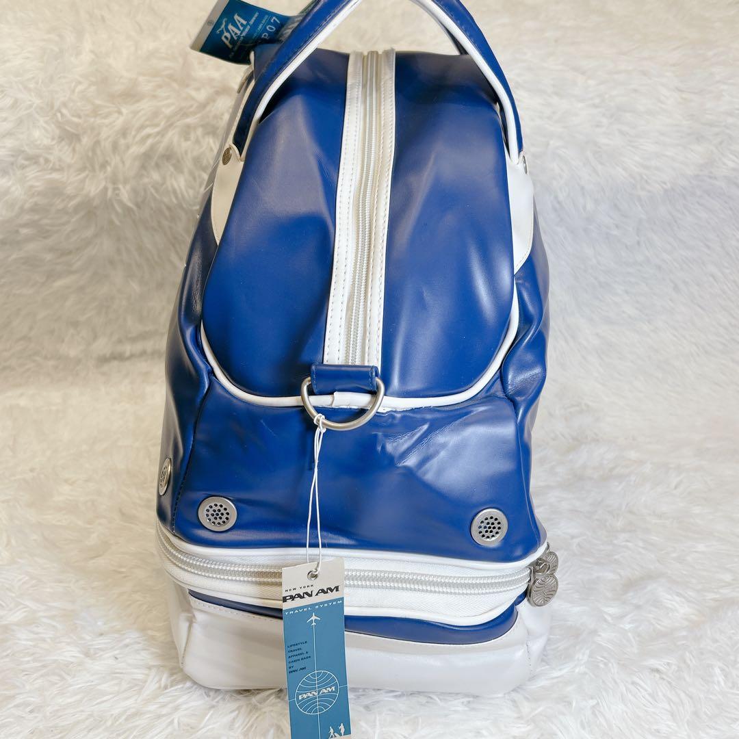 【未使用 タグ付き】PAN AM パンナム ボストンバッグ トラベル 青 白