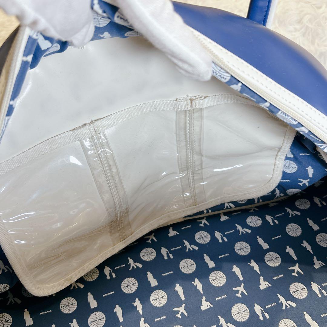 【未使用 タグ付き】PAN AM パンナム ボストンバッグ トラベル 青 白