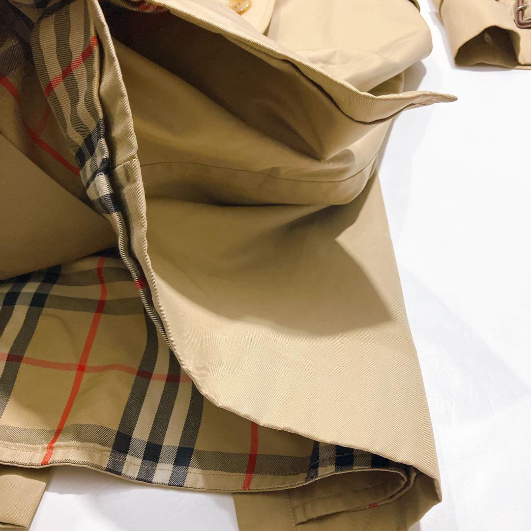 【専用品バーバリーズ　ロングダブルトレンチコート　ハニーベージュ　ノバチェ