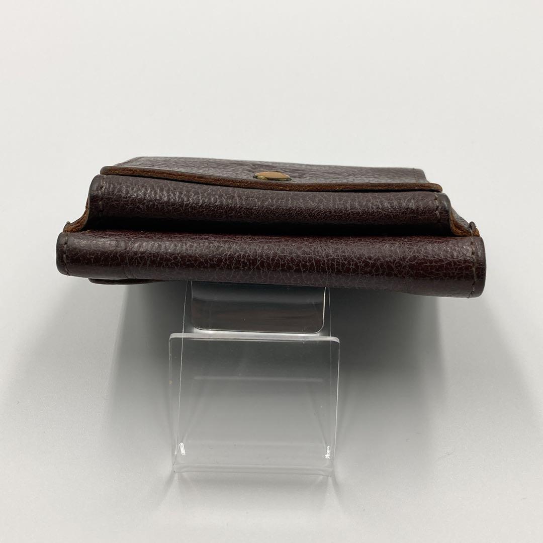 【美品】IL BISONTE イルビゾンテ ３つ折り財布 レザー 茶 イタリア