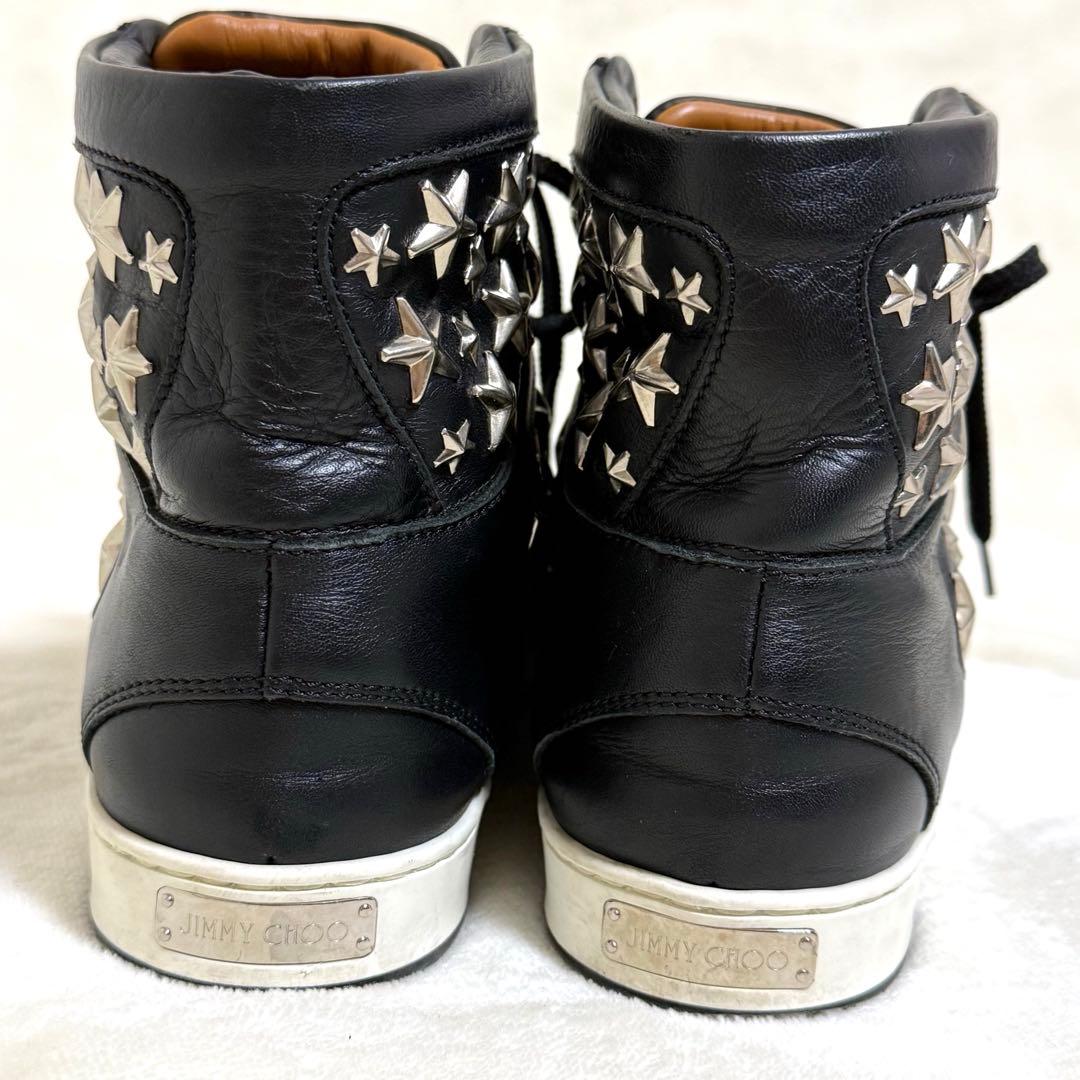 JIMMY CHOO 星型スタッズ ハイカット スニーカー　36 黒 ブラック