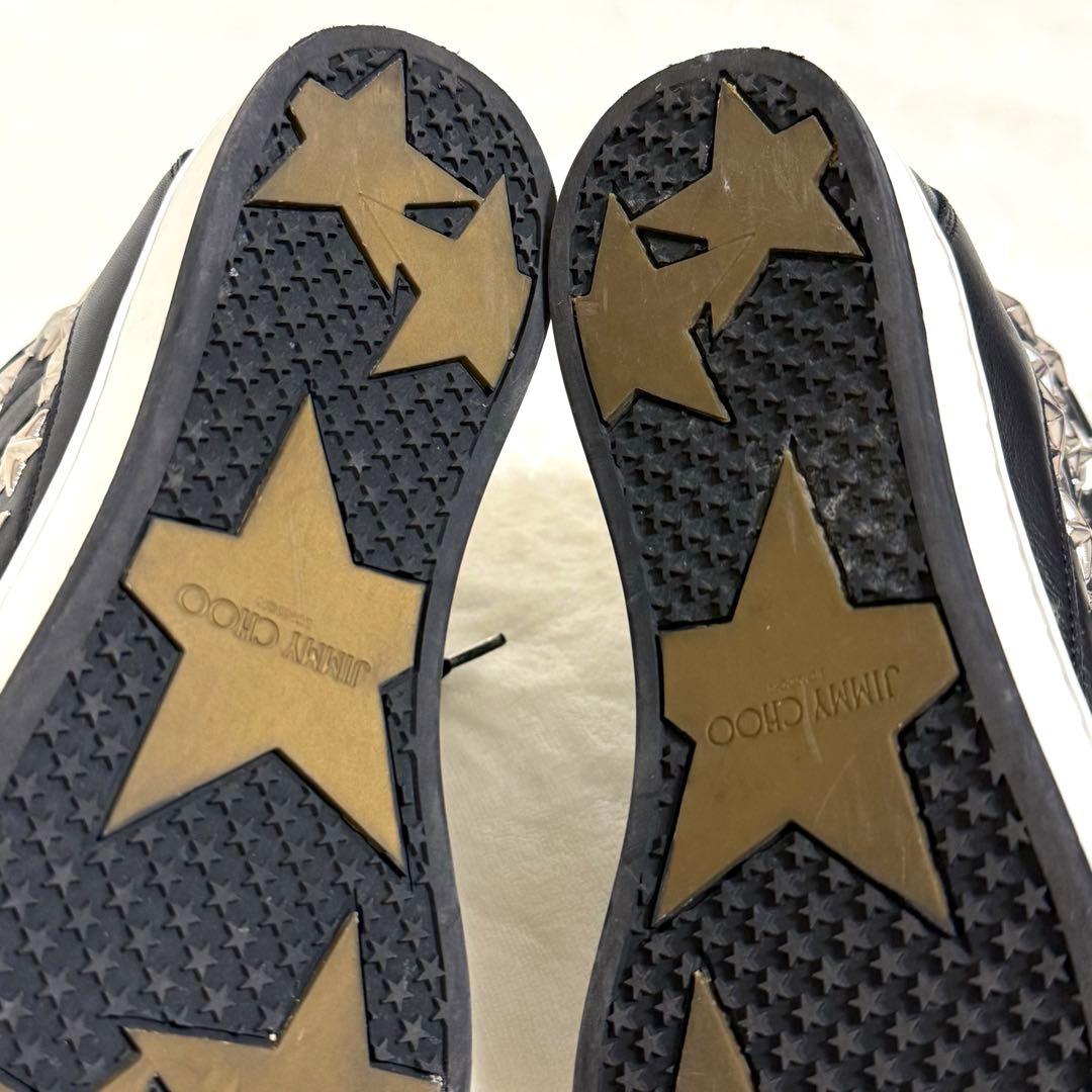 JIMMY CHOO 星型スタッズ ハイカット スニーカー　36 黒 ブラック