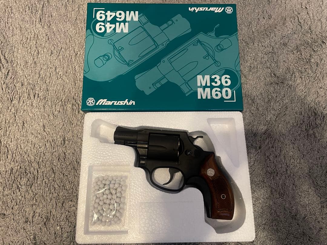 マルシン工業　S&W M36 2inch 木製グリップ　ブラックヘビーウェイト