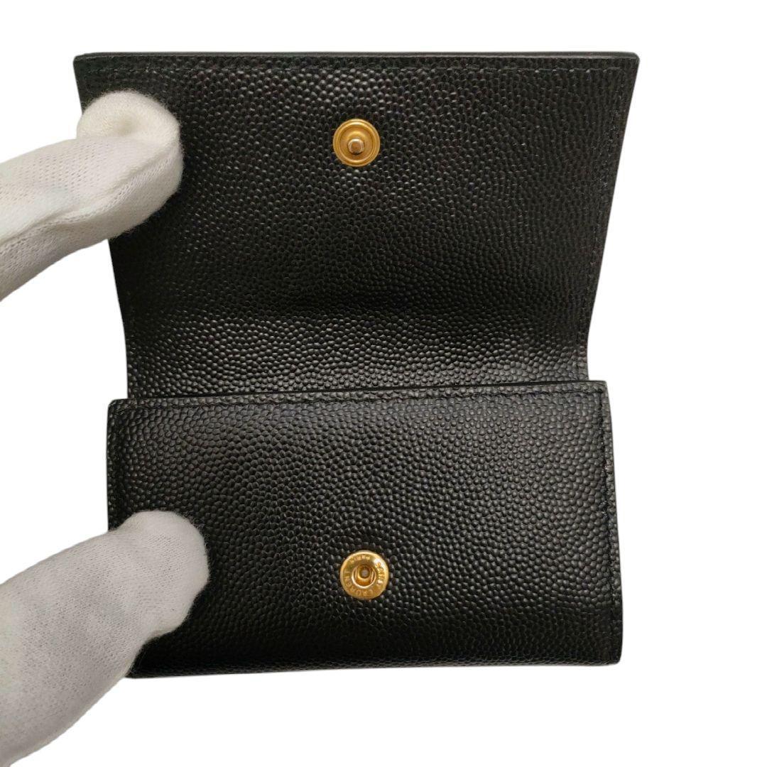 サンローラン　4連キーケース　カサンドラ　YSL　レザー　ブラック