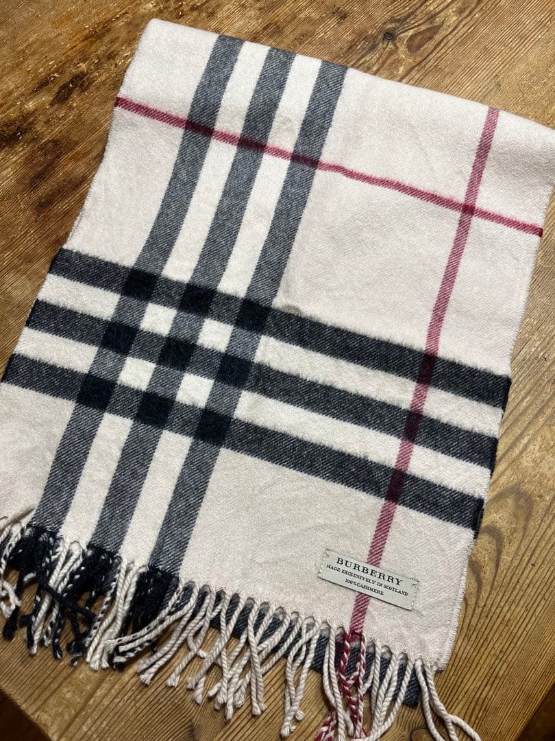 BURBERRY バーバリーカシミヤ100%マフラー美品