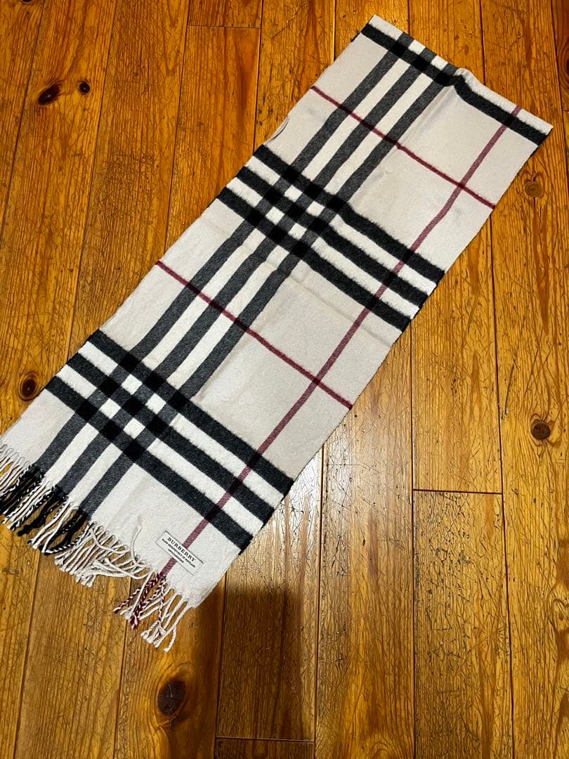 BURBERRY バーバリーカシミヤ100%マフラー美品