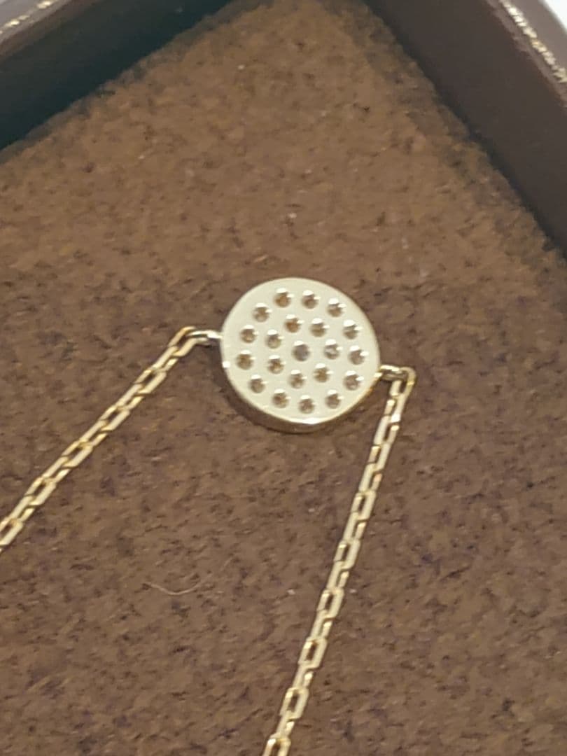 現行品　アガット　18金　マイクロセッティング　ブレスレット